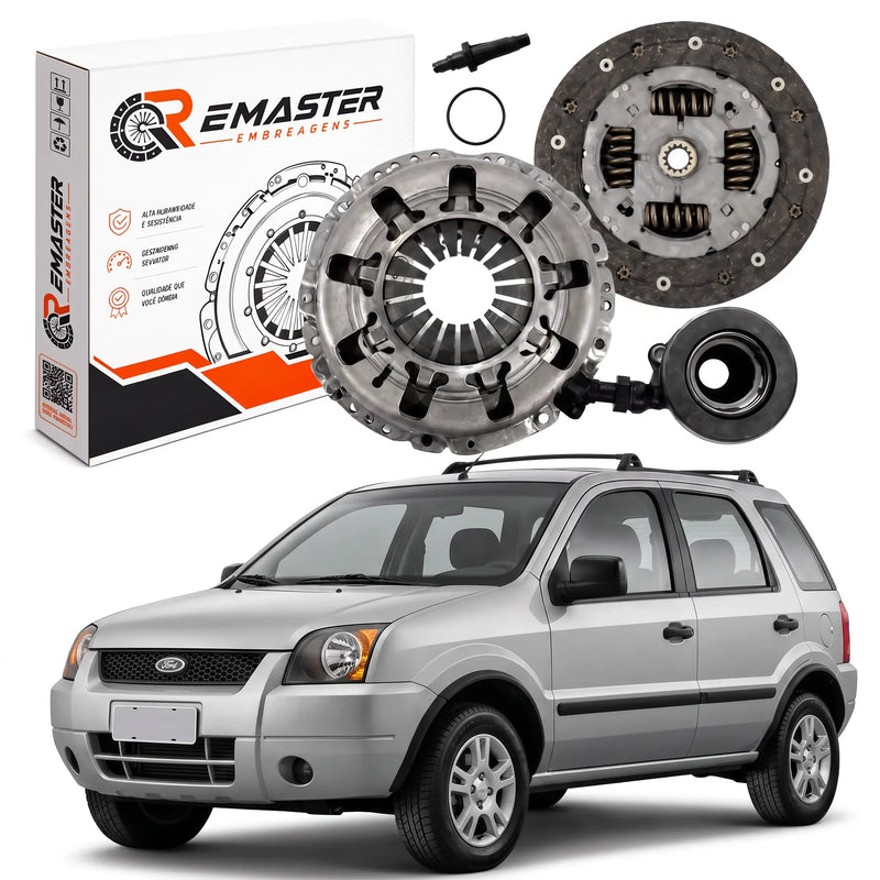 Kit Embreagem Com Atuador Ford EcoSport 1.0/1.6 8V Zetec SuperCharger/Rocam - 2003 Até 2012